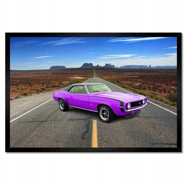 Plakáty v rámu 60x40 Fialový Chevrolet Ss