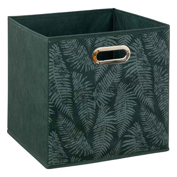 5five Simply Smart Úložný textilní box Naturalis 31x31 cm zelený