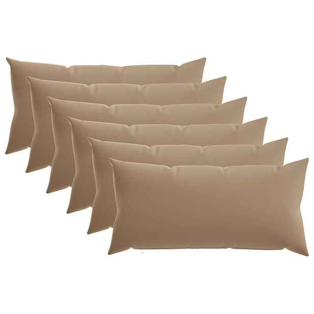 vidaXL Polštář s polštářem HEERLEN 6 ks Taupe Polyester