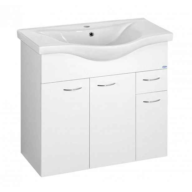 Aqualine Keramia Fresh - Umyvadlová skříňka 75x74x35 cm, bílá 50082A