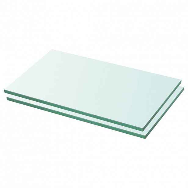 vidaXL Policové desky 2 ks sklo čiré 30 x 12 cm