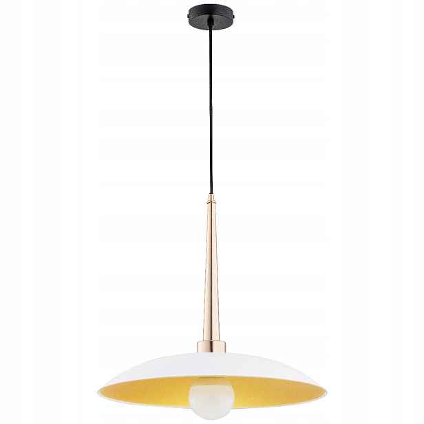Závěsná lampa černo-zlatá, bílá 1xE27 15W do kuchyně Velian Alfa