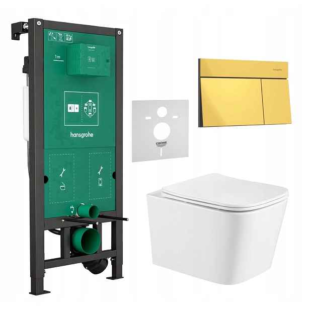 7v1 Wc Set Stelaz Hansgrohe iFrame Wc Mísa Imprese Tornado+tlačítko