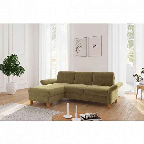 Sit & More ROHOVÁ SEDAČKA, textil, olivově zelená
