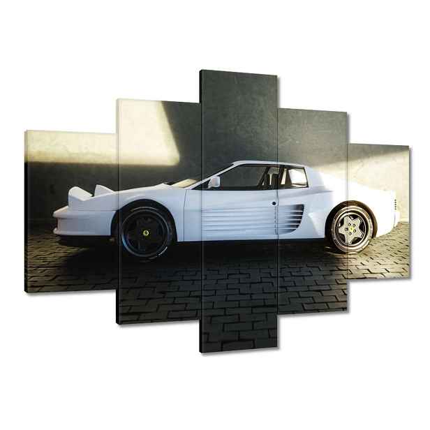 Obrazy 150x105 Bílé Ferrari