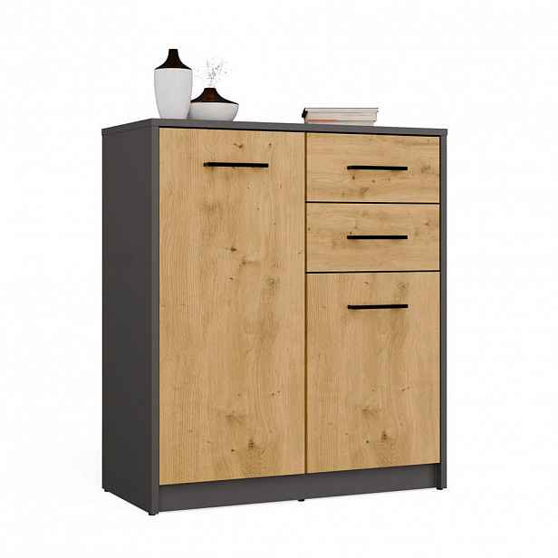 RAUMHIRSCH FURNITURE KOMODA antracitová, Artisan 74/85/35