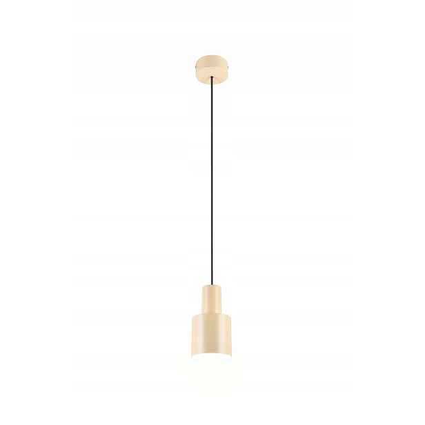 Trio Elior závěsná lampa béžová válcová E27 10W kovová