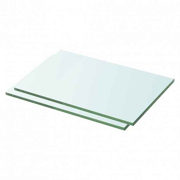 vidaXL Policové desky 2 ks sklo čiré 30 x 15 cm