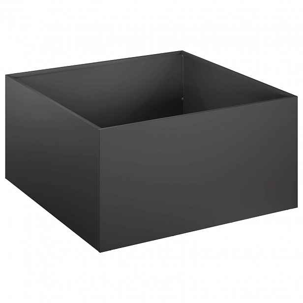 vidaXL Zahradní pěstebník Černá 60 x 60 x 30 cm Studená válcovaná ocel