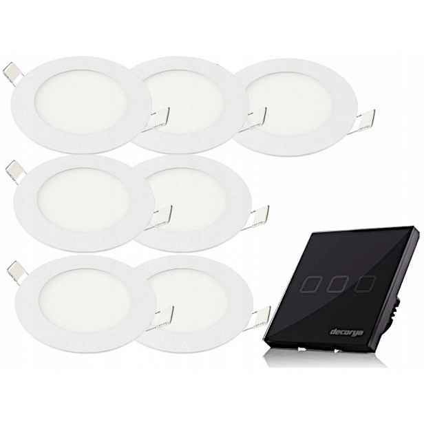 Sada Halogenové stropní lampy 3W 7x Vypínač