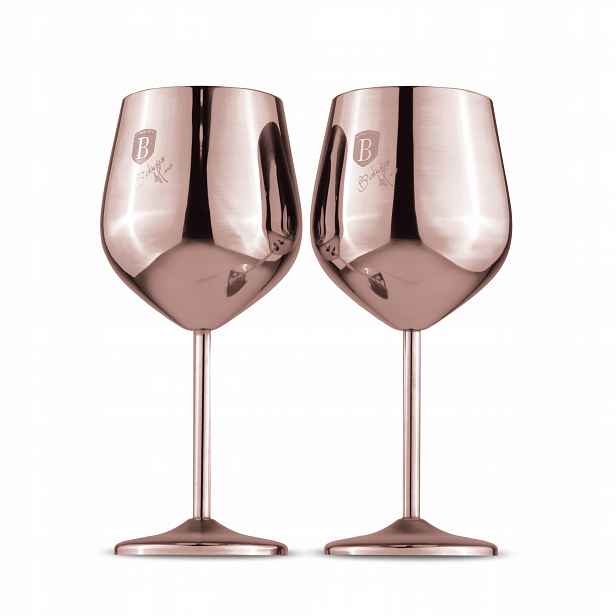 BH-8658 Skleničky na víno kovové 2 ks 550 ml BerlingerHaus Taupe Line