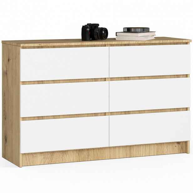 RAUMHIRSCH FURNITURE KOMODA dub Artisan, bílá 77/120/40