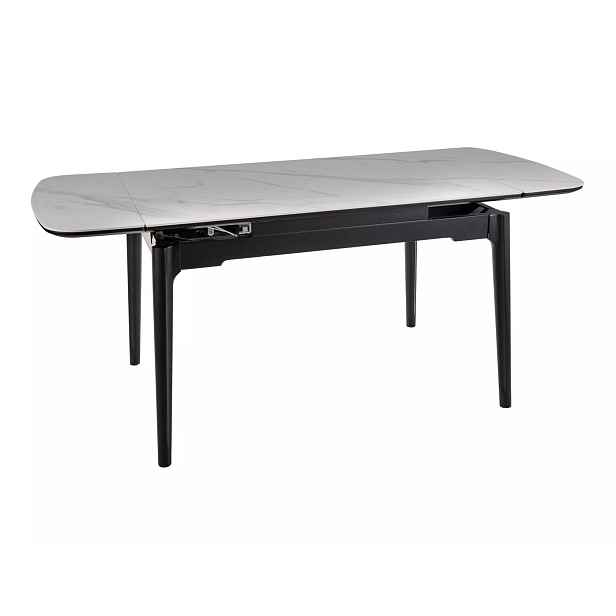 Signal Jídelní rozkládací stůl Sento 120/180 cm keramika bílý mramor/černý