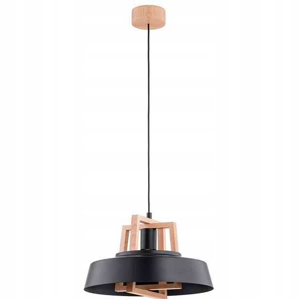 Stropní svítidlo Alfa Batut černá 1xE27 15W, dřevo, IP20 90x40 cm