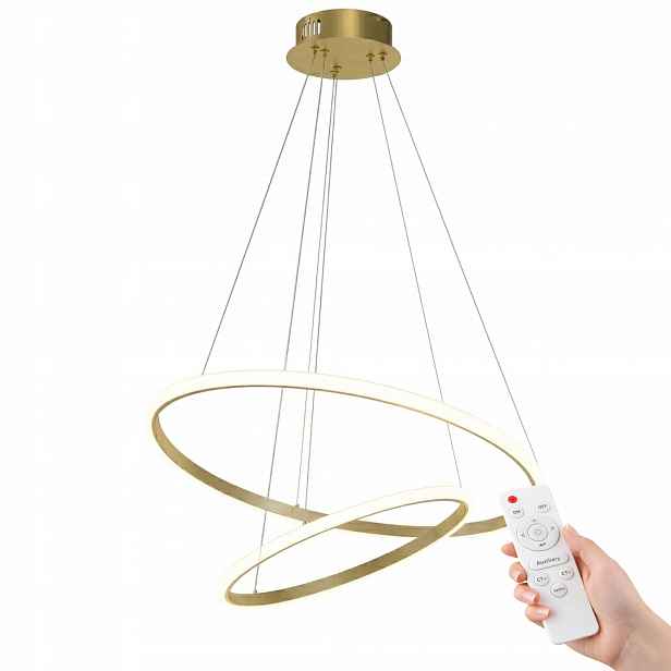 Stropní Svítidlo Zlatá Závěsná Lustr Moderní Do Obývacího Pokoje S Dálkovým Ovládáním 40 CM