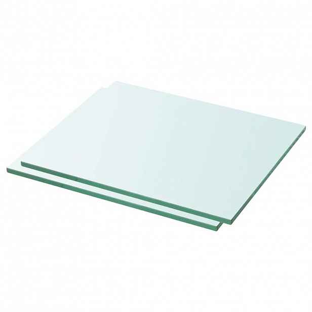 vidaXL Policové desky 2 ks sklo čiré 30 x 20 cm
