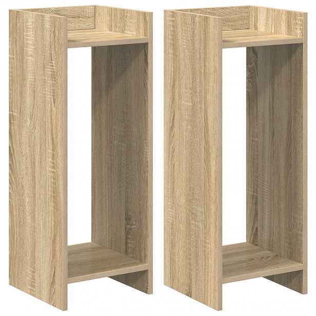 vidaXL Stojan na rostliny 2 ks Dub sonoma 30 x 30 x 80 cm