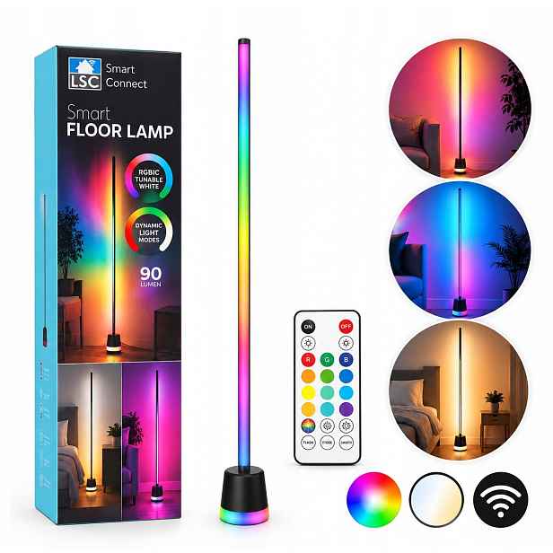 Inteligentní stojací lampa Rgb Lsc Smart Connect Ø10 x 130 cm 90 lm dálkový ovladač