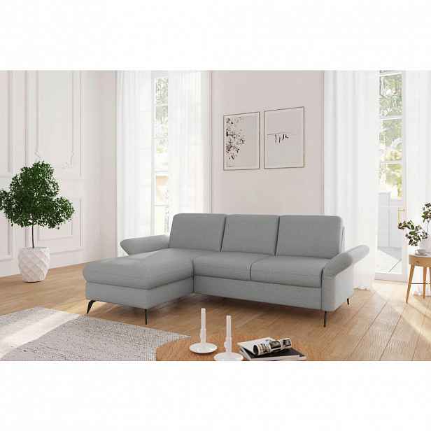 Sit & More ROHOVÁ SEDAČKA, textil, světle šedá