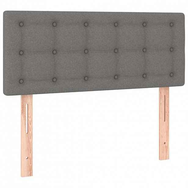 vidaXL Čelo postele tmavě šedé 100x5x78/88 cm textil