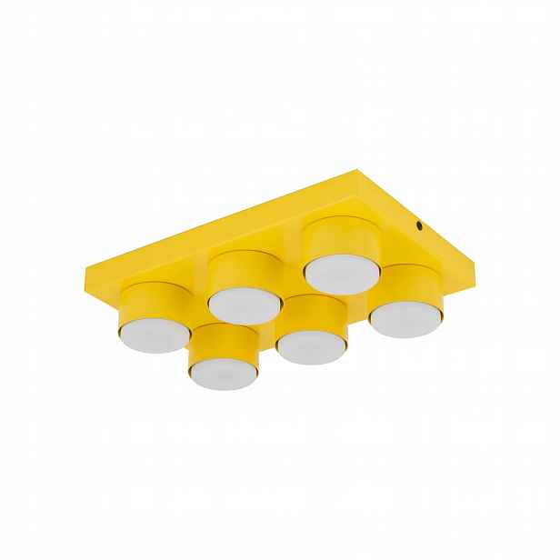 Stropní svítidlo na omítku Žlutý kov 6xGX53 Modulární Brix 8 cm Tk Lighting