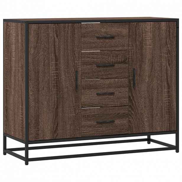 vidaXL Příborník hnědý dub 92 x 35 x 76 cm kompozitní dřevo