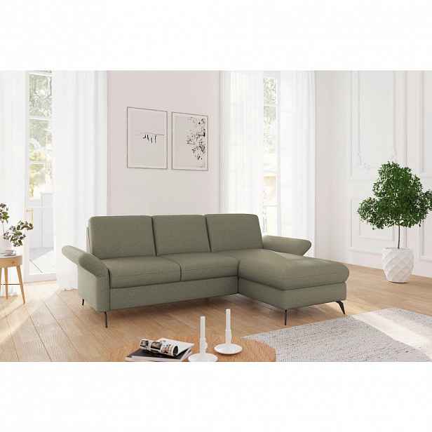 Sit & More ROHOVÁ SEDAČKA, textil, olivově zelená