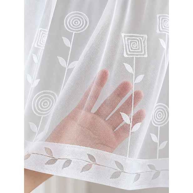 500x230 trendy záclony Výšivka bez žehlení hotová bílá s páskou na míru