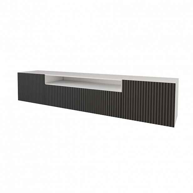 ALTDECOR NÍZKÁ komoda NOA-2-W 200 x 40 x 41 cm – bílá / černá