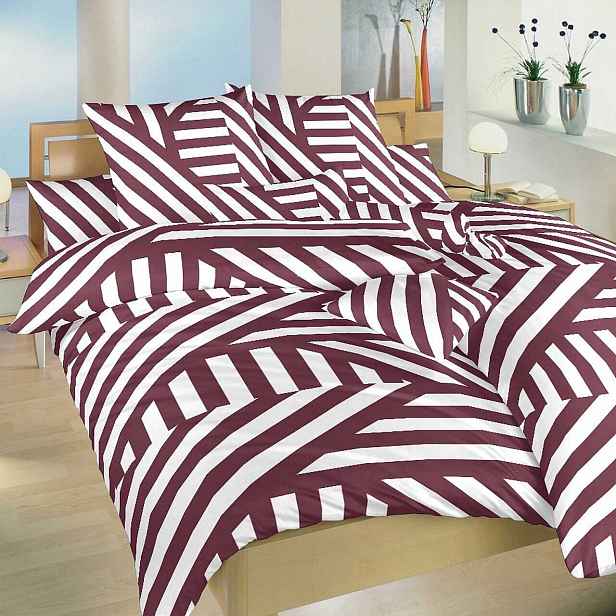 Dadka Povlečení bavlna Zebra bordó 140x200, 70x90 cm