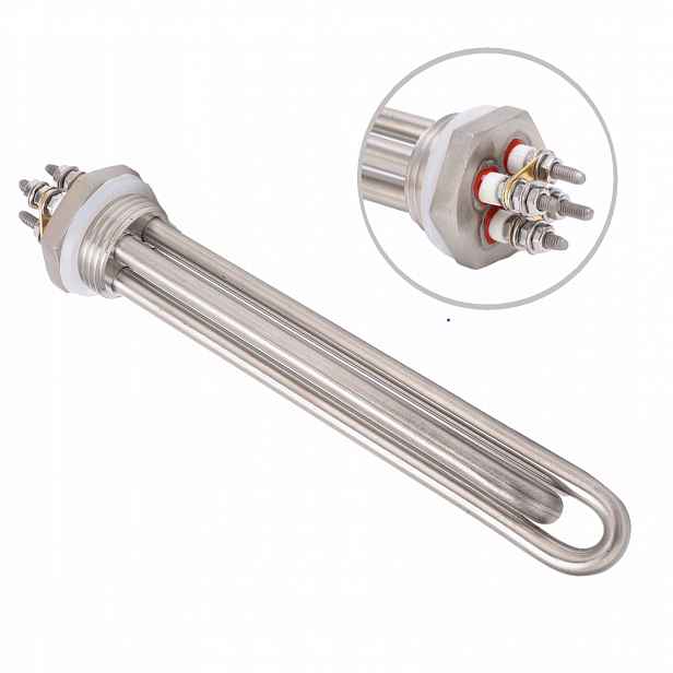 Dvojitý Ohřívač Stejnosměrného Proudu Nerezový DC 12V 600W Pro Bojler 1"NPT 21CM