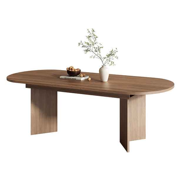 EVRYAE JÍDELNÍ STŮL Sklopný stůl, MDF, deska 3 cm, zesílená konstrukce, flexibilní použití 120/160 cm