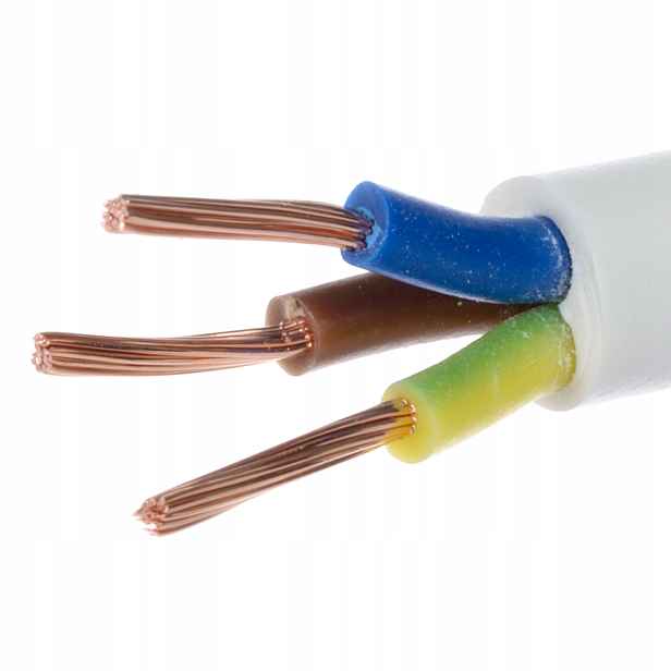 Kabel Omy 3x1,5 O7,9 mm kulatý, bílý, H03VV-F Zamel balení 100 m