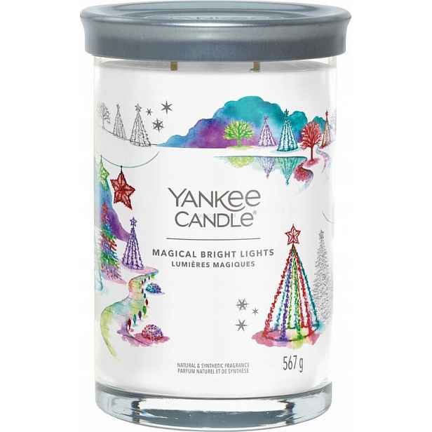 Magická zářivá světla Yankee Candle Signature skleněná svíčka se dvěma knoty