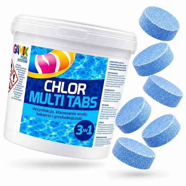 Péče O Vodu Chlor Multi 3V1 5KG 25X200G Do Bazénu Avenli Tablety