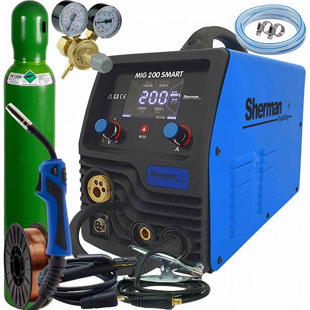 Poloautomatický Invertor Sherman Mig 200 Smart 230V 200A Synergie Mma Tig Lift 4
