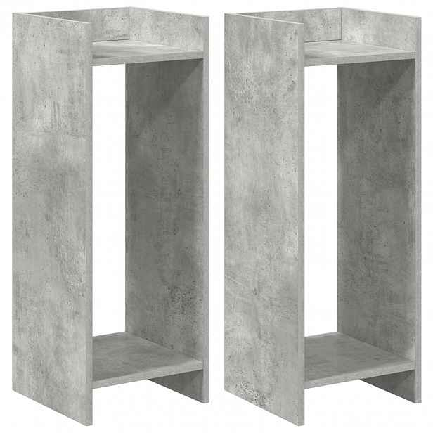vidaXL Stojan na rostliny 2 ks Betonově šedá 30 x 30 x 80 cm