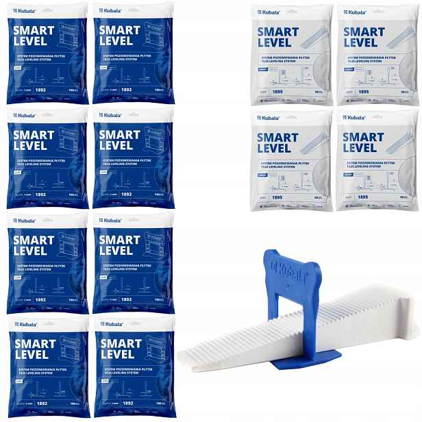 Kubala Smart Level Pro Vyrovnávání Klínových Dlaždic 200 Klipsy 1 MM 800 Kusů