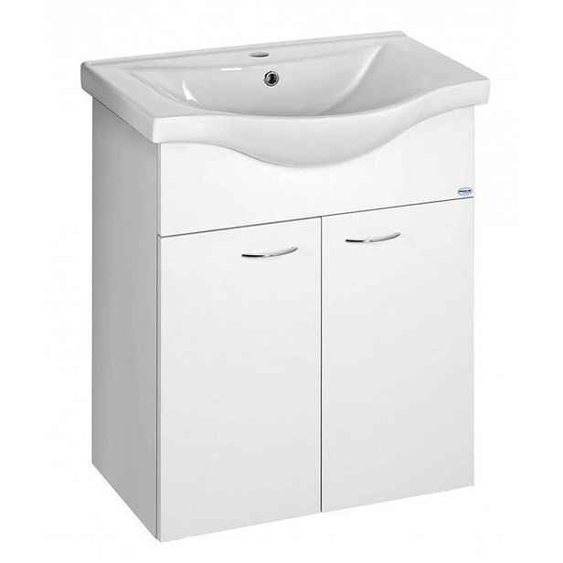 Aqualine Keramia Fresh - Umyvadlová skříňka 61x74x34 cm, bílá 50063A