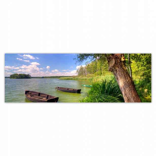 Fototapety flizelina 312x104 Jezero Lodě Krajina