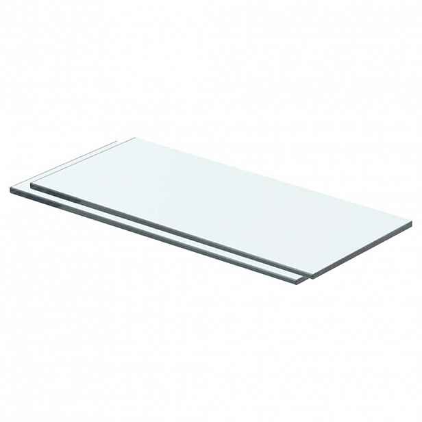 vidaXL Policové desky 2 ks sklo čiré 40 x 12 cm