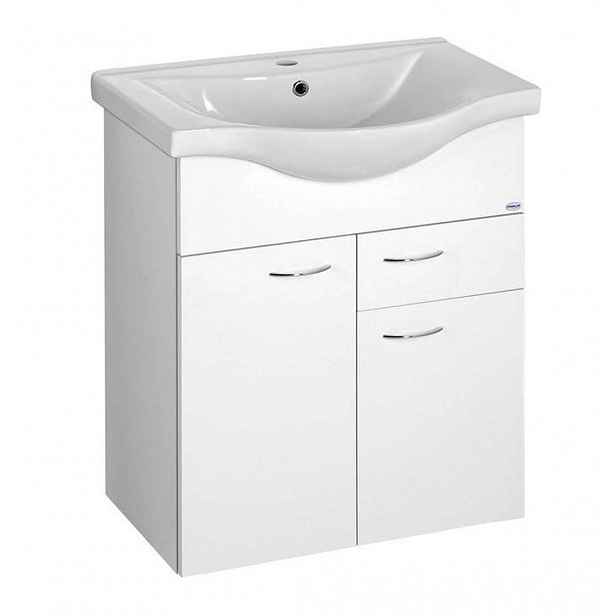 Aqualine Keramia Fresh - Umyvadlová skříňka 61x74x34 cm, bílá 50064A