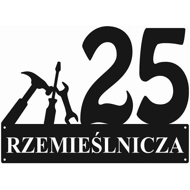 Číslo Na Dům 60 cm Tabule Adresa Ocel 2 mm Grafika 84