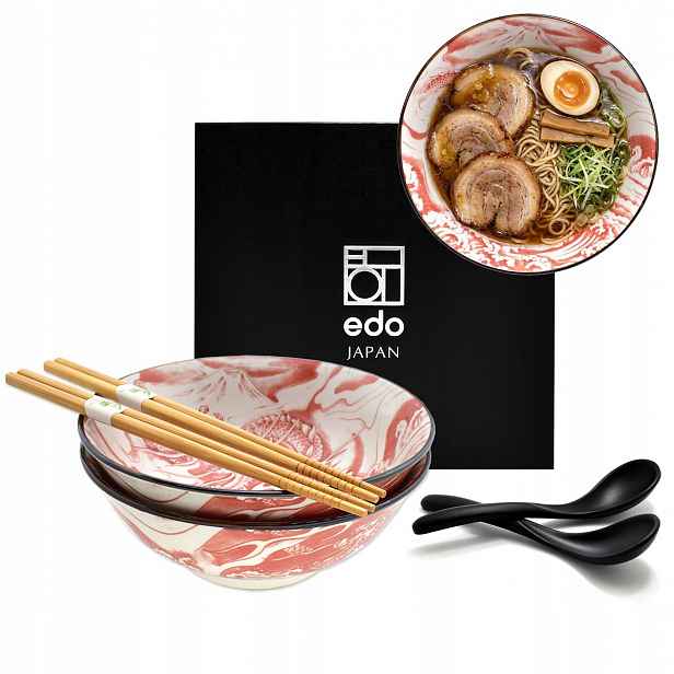 Sada misek Ramen Dragon Pink 19.2 cm 900 ml Box