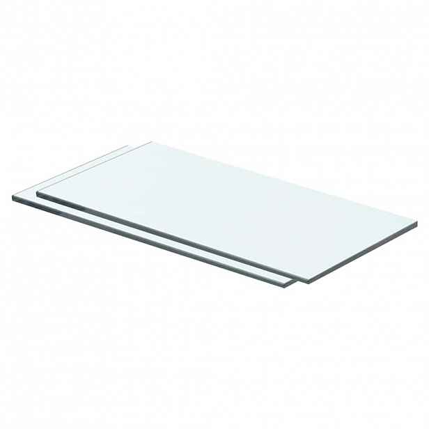 vidaXL Policové desky 2 ks sklo čiré 40 x 15 cm