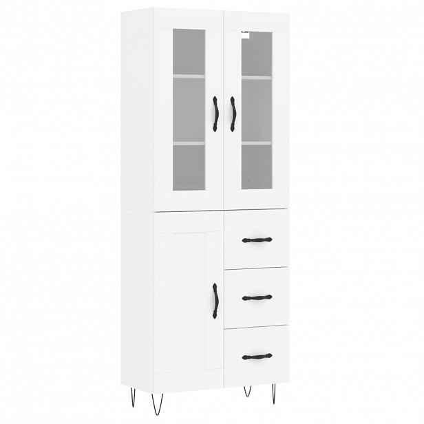 vidaXL Skříň highboard bílá 69,5 x 34 x 180 cm kompozitní dřevo