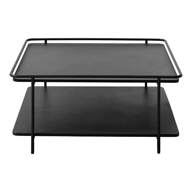 Černý kovový konferenční stolek 75x75 cm Yuba – Unique Furniture