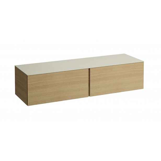 Laufen Il Bagno Alessi - Umyvadlová skříňka, 160x50x37 cm, 2 zásuvky, světlý dub H4313300972501