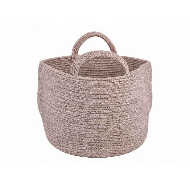 Úložný koš s uchy COTTON HAVEN 35x35 cm - více barev Barva: Růžovohnědá