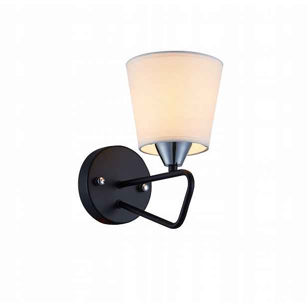 Černá nástěnná lampa 1x60W E14 Morley Ledea